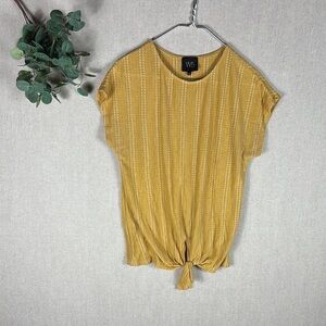 Anthropologie > W5 Mustard Yellow Tied Top